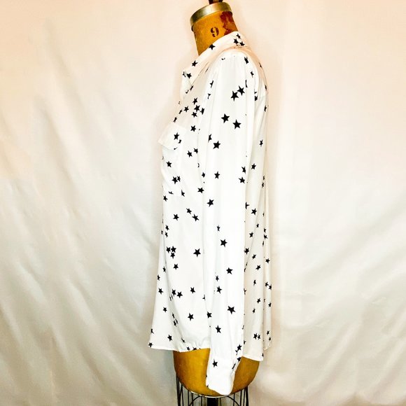 Equipment Star Print Long Sleeve Silk Blouse - Picture 7 of 10